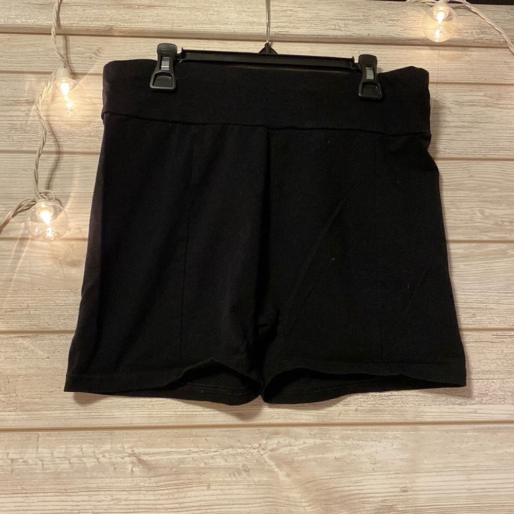Black cotton shorts